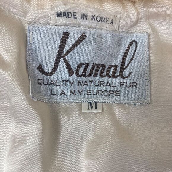 Kamal Quaility Furs natural Blond cream M short jacket zip - Picture 11 of 13
